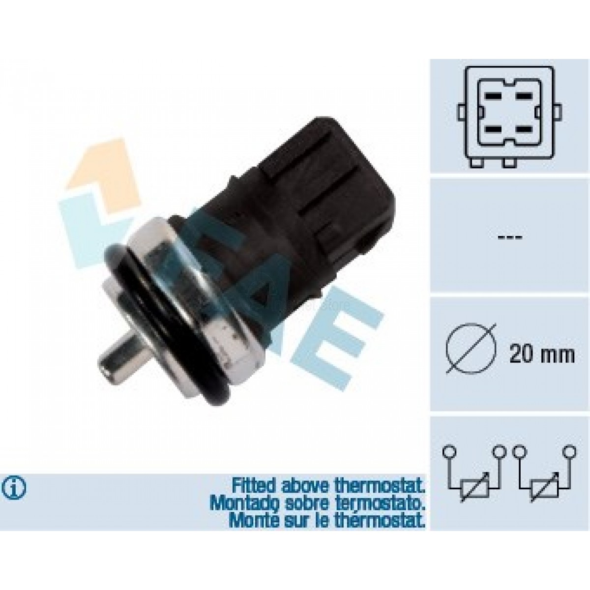 Bulbo electroventilador Renault Megane DTI 4 fichas