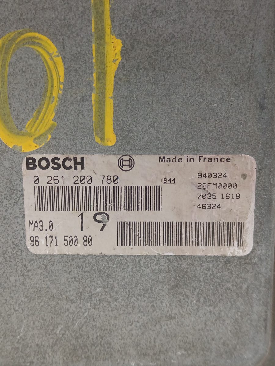 Centralita Motor Uce Peugeot 106 (S2) 1996-2004 Max 1.1L 44kW 0261200780