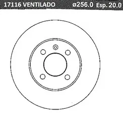 DISCO FRENO (256mm) DEL VW GOLF 95