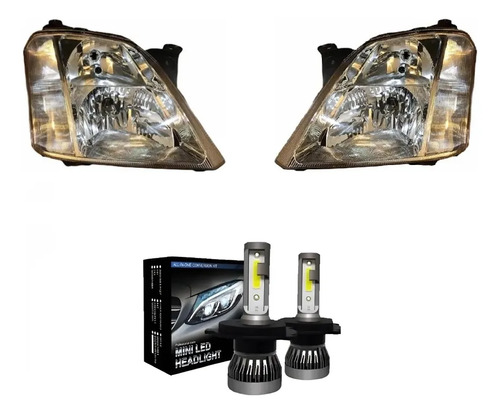 Kit Semiopticas Delanteras Chevrolet Meriva Con Led H4