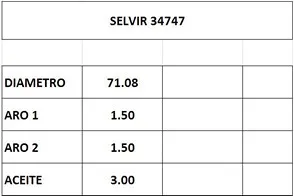 AROS  71.08mm GM CELTA-CORSA 1.0  STD CTI