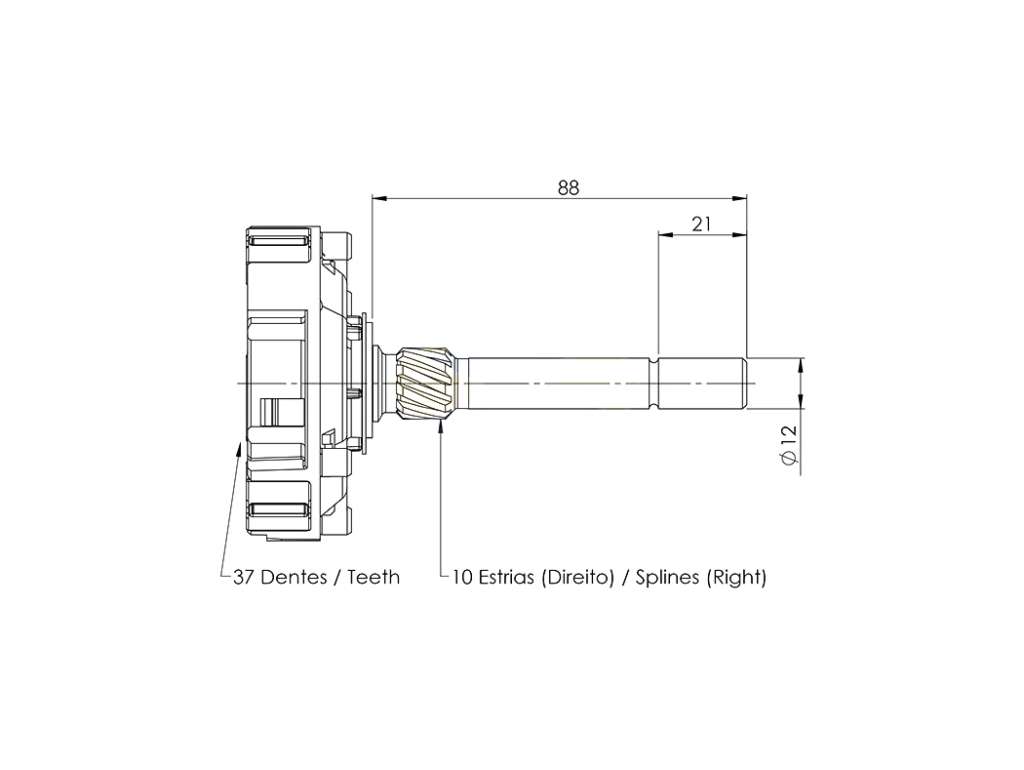 REDUCTOR ARRANQUE BOSCH GM S10 2.8/NI FRONT