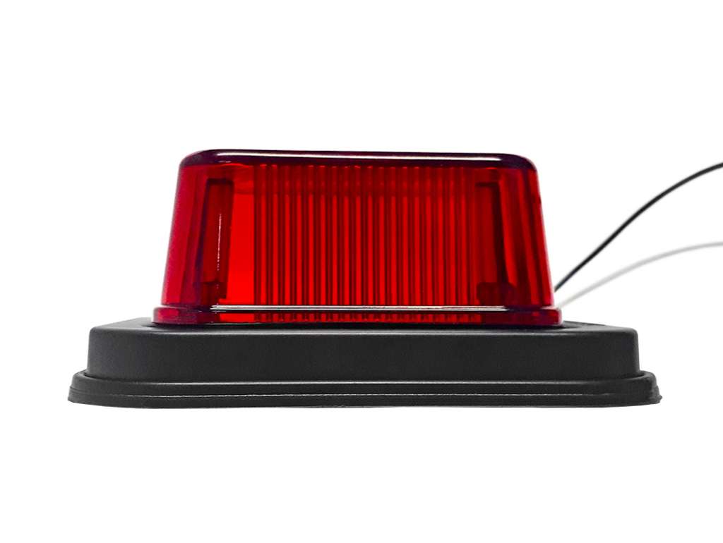 Faro lateral cuadrado rojo LED 12/24V