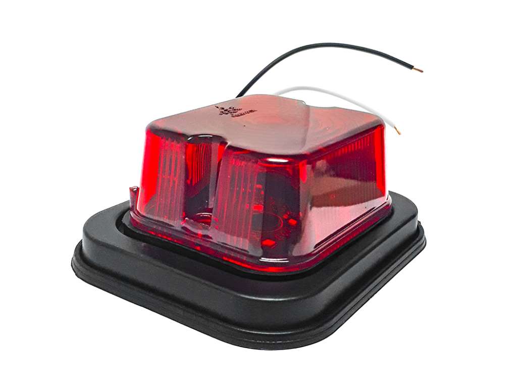 Faro lateral cuadrado rojo LED 12/24V
