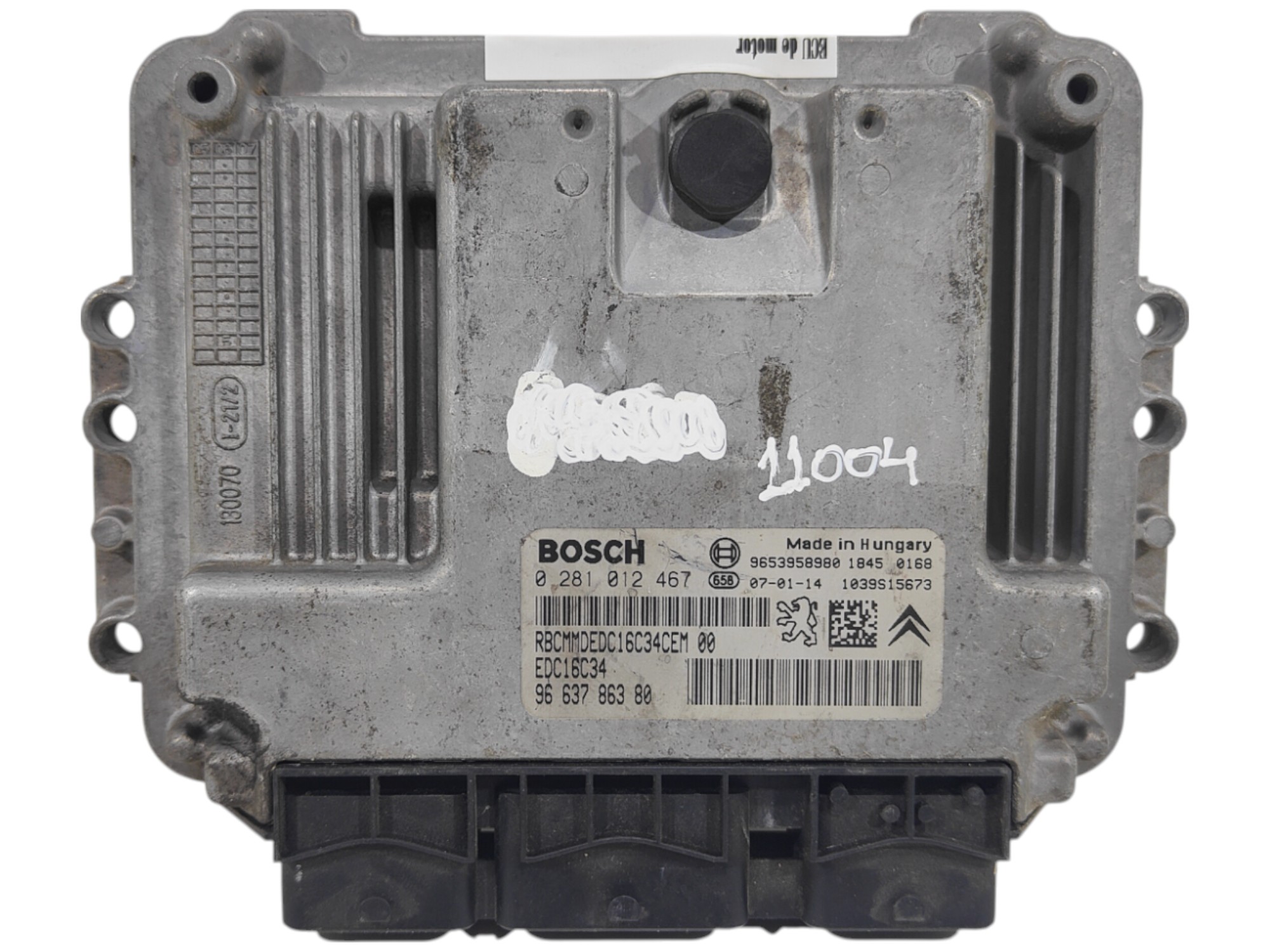 ECU de motor Peugeot 207 1.6 HDI 2007, Ref: 11004-K3C12