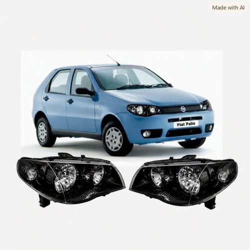 Kit Semiopticas Delanteras Fiat Palio Fire Fase 2 Fondo Negr