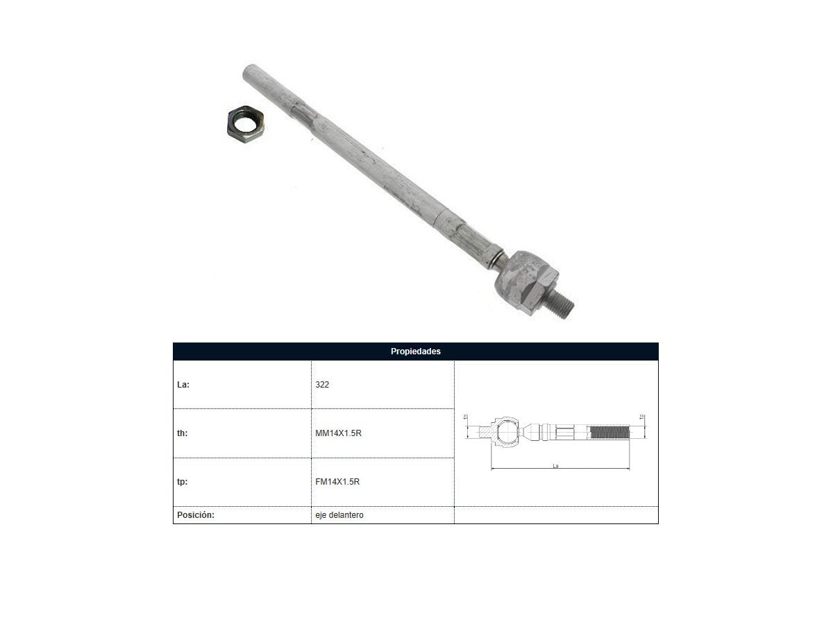 Mate Citroen C4, Peug 307 00-25 Der/Izq