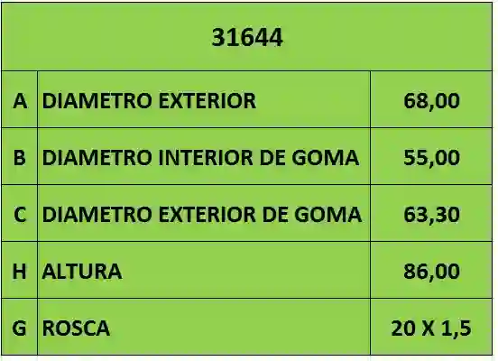 FILTRO ACEITE 20 x 1.5 HYUNDAI-KIA (PH5317)