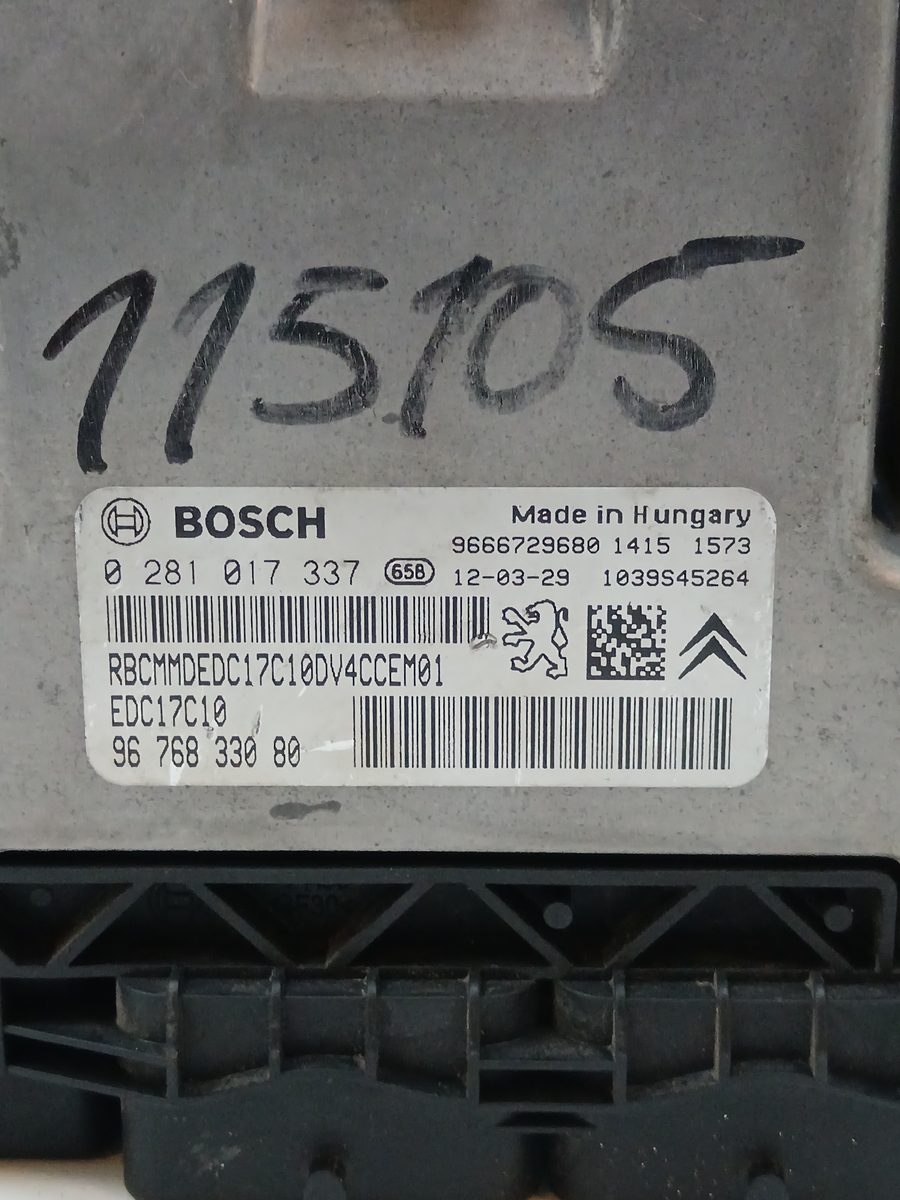 Centralita Motor Uce Citroën C3 2009-2017 1.4 HDi FAP 1.4L 50kW 0281017337