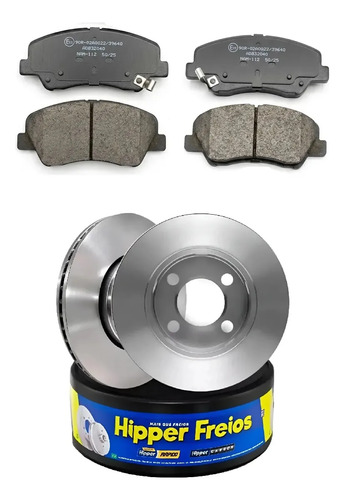 Kit Discos De Freno Y Pastillas Hyundai Hb20 Ventilados