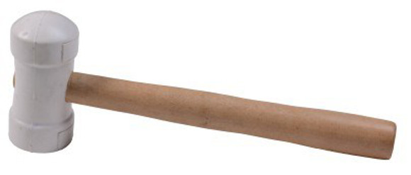 MARTILLO 60MM DE GOMA BLANCA MANGO MADERA
