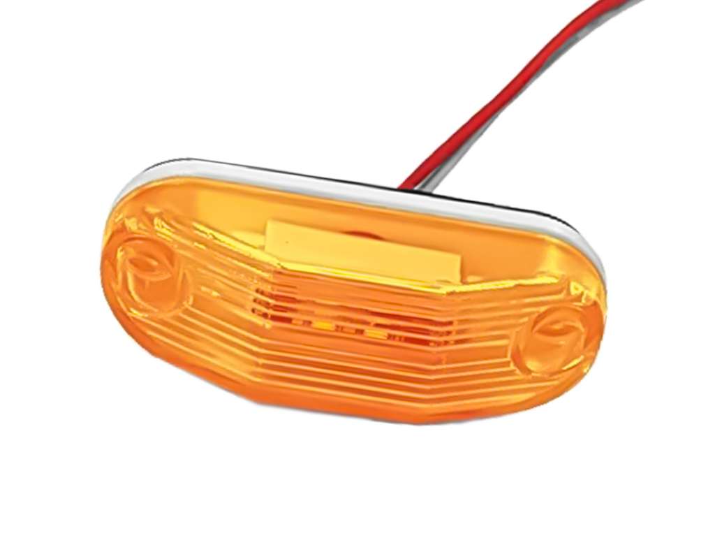 Faro lateral LED ámbar 12/24V con cable