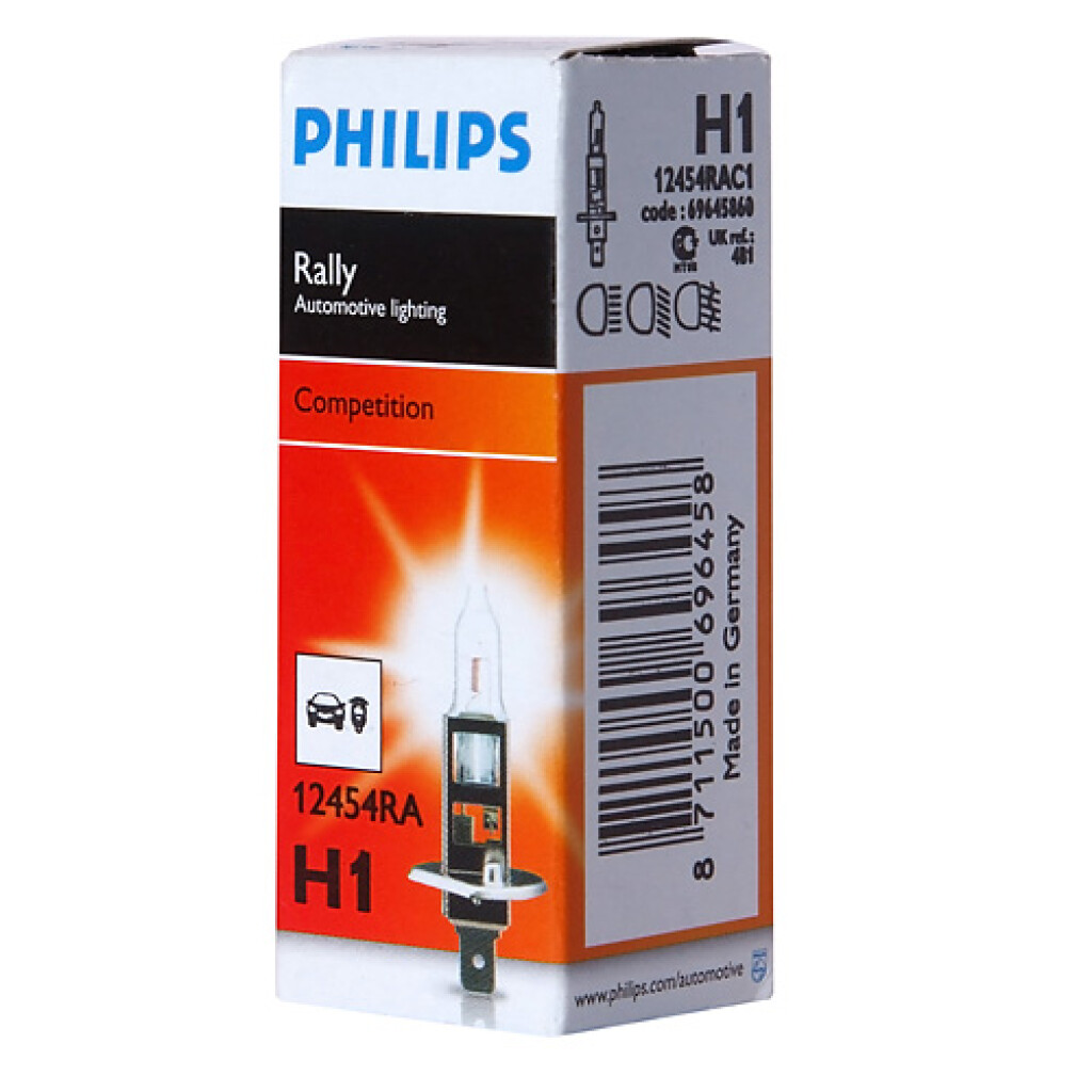Lámpara halógena H1 12V 100W Rally