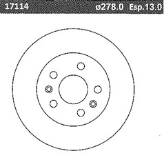 DISCO FRENO (278mm) DEL VW KOMBI 78