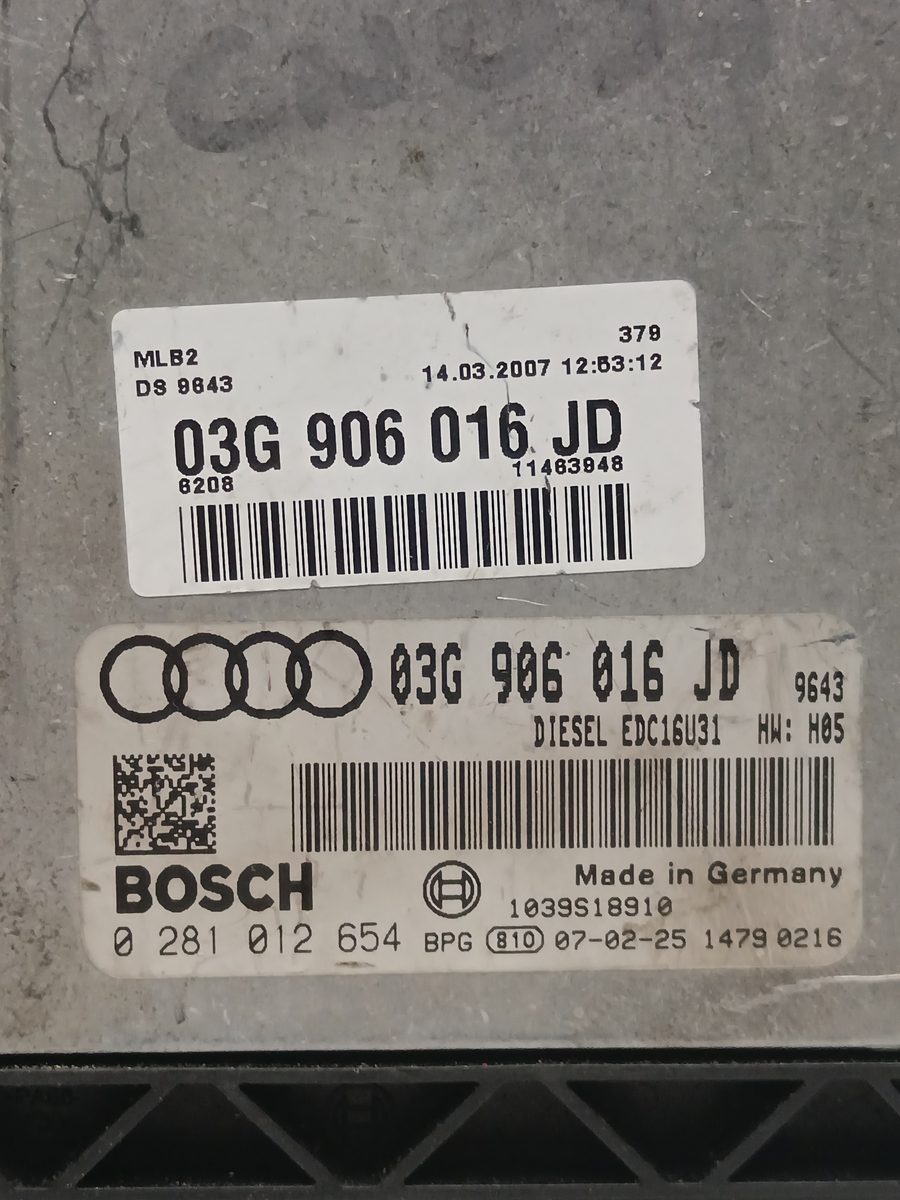 Centralita Motor Uce Audi A4 Berlina (8E) 2004-2007 03G906016JD