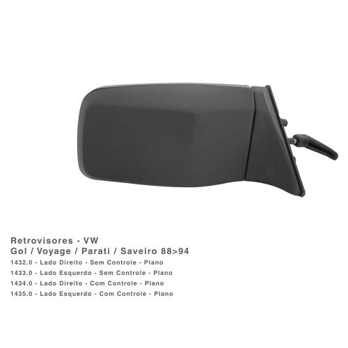 ESPEJO VW IZQ. GOL AMAZON PTI. 88...94 C/CONTROL COFRAN 14350 RP353
