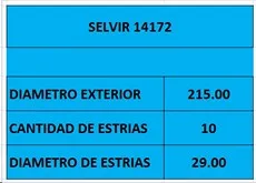 DISCO EMBR 215mm 10 EST M. BENZ 220-300 VALEO