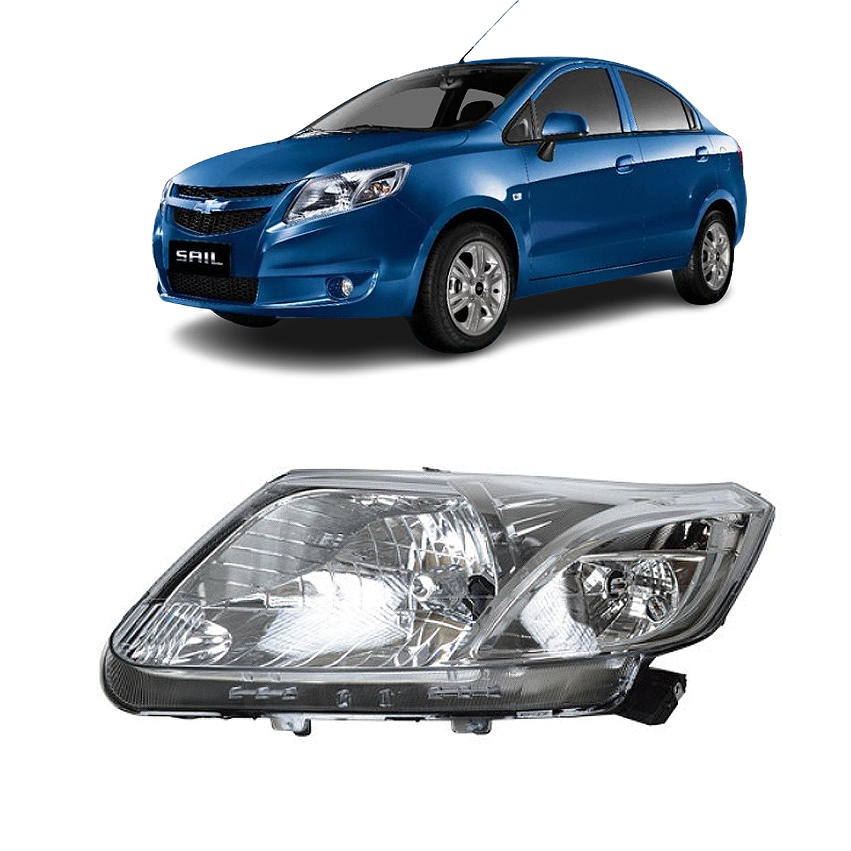 Semioptica Izquierda Chevrolet Sail 2012/