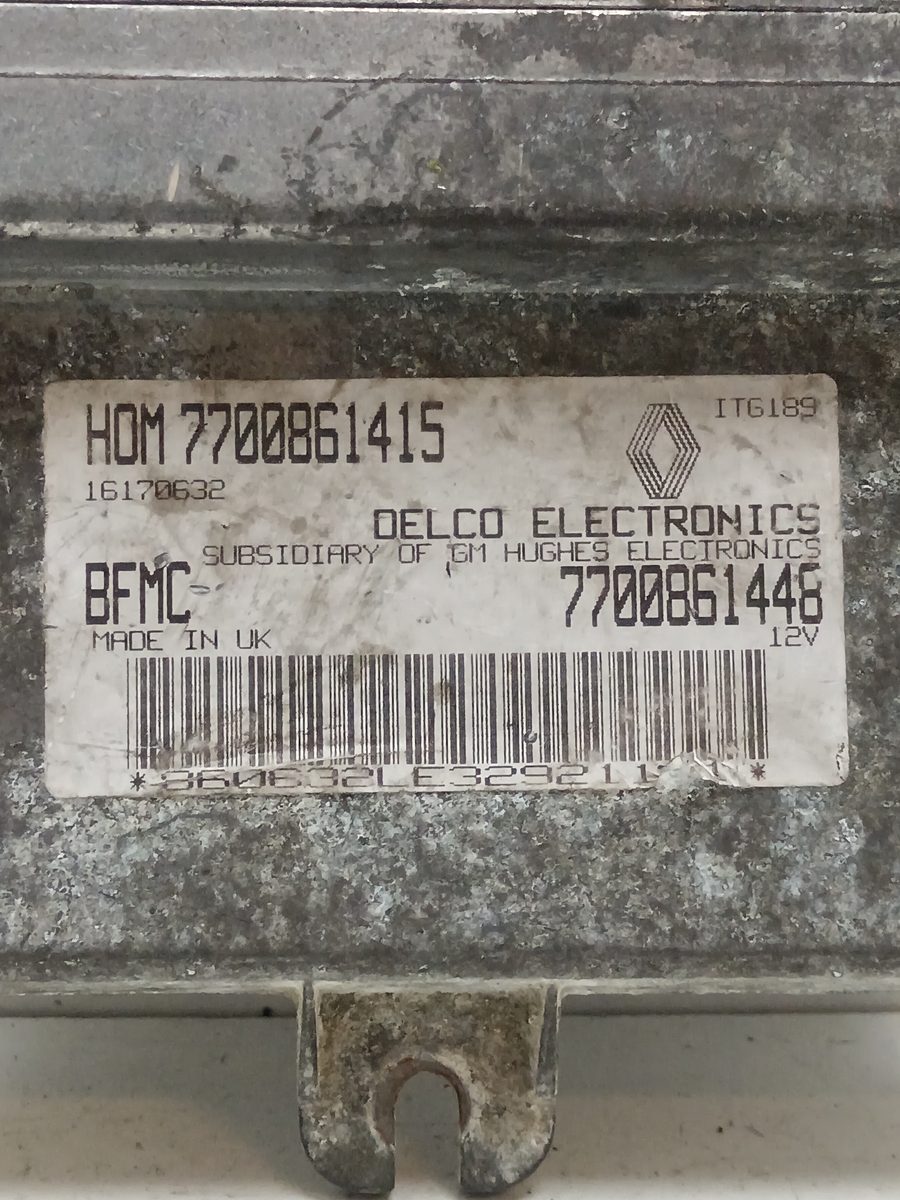 Centralita Motor Uce Renault 19 (B/C/L53) 1992-1996 1400 CC 7700861415