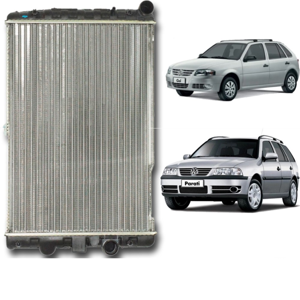 RADIADOR AGUA MOTOR VOLKSWAGEN GOL 1.6 1.9 DIESEL ANCHO CON AIRE [ALTERNATIVO]