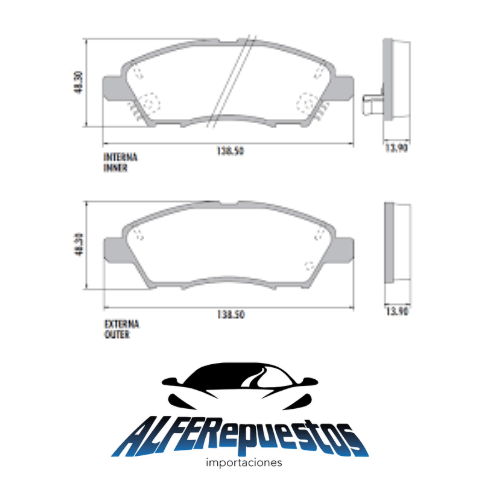 -PASTILLAS FRENO NISSAN MARCH VERSA NOTE