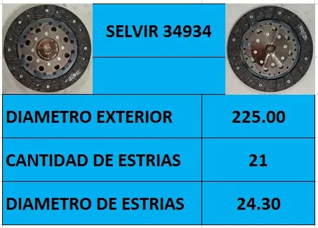 DISCO EMBR 225mm 21 EST NISSAN B16-TIIDA MR18 VALE