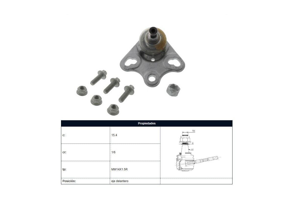 Rotula Del Mercedes Benz B 200 (W245)/A 150 (W169)/A 160 (W169)/B 180 (W245) 03-13 Der/Izq