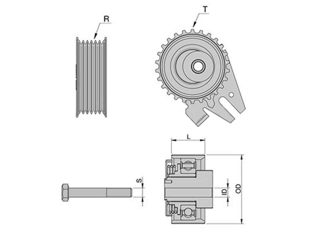 RULEMAN TENSOR PK IV EUROCARGO/STRALIS/CURSOR 74MM