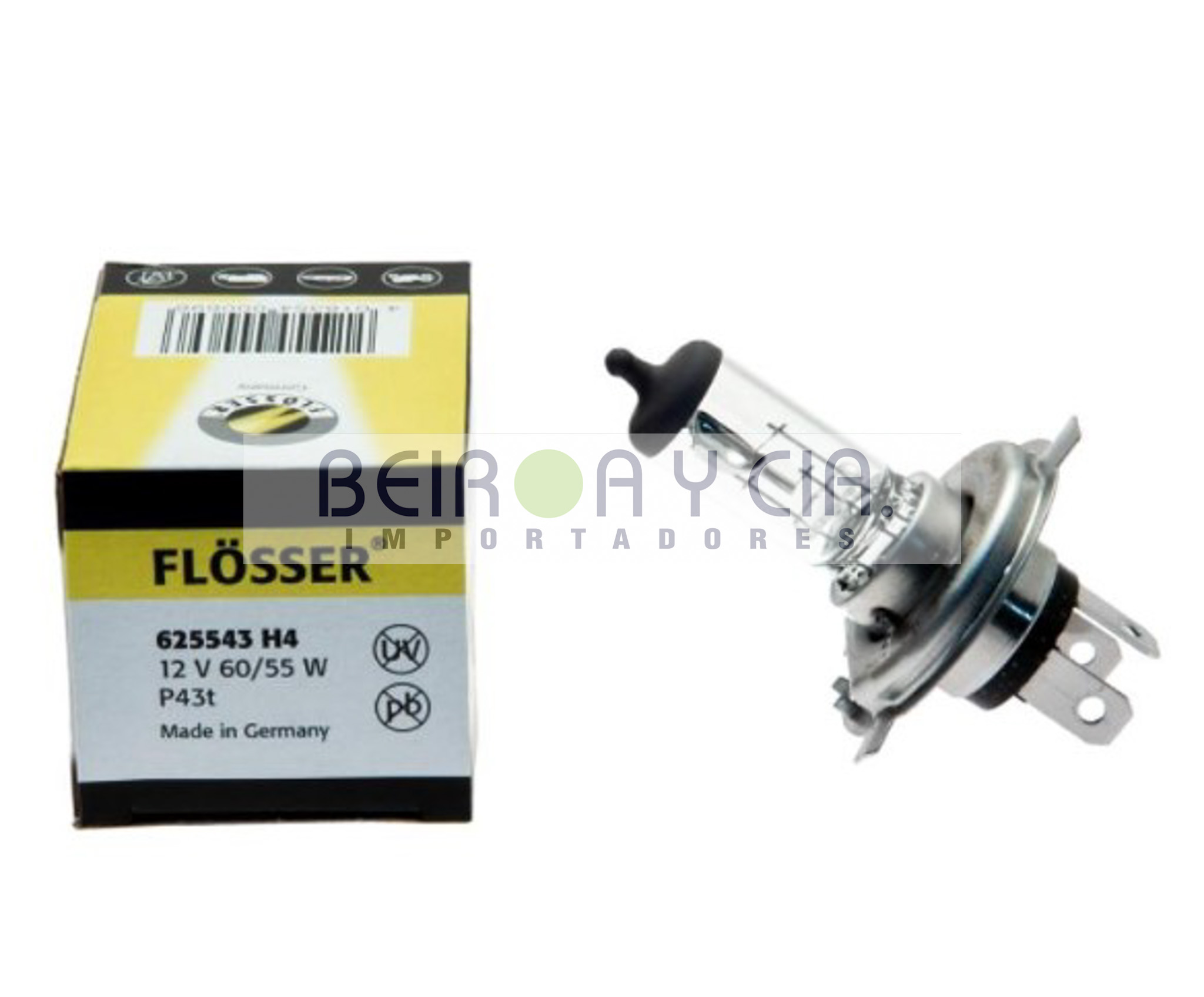 LAMPARA FLOSSER H4 12V 60/55W P43T 50440