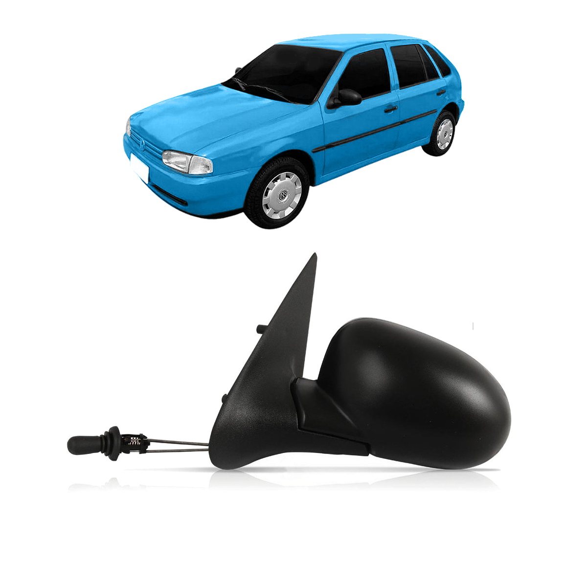 Espejo Izquierdo VW Gol G2 4 Puertas 1995  1999 Con Control