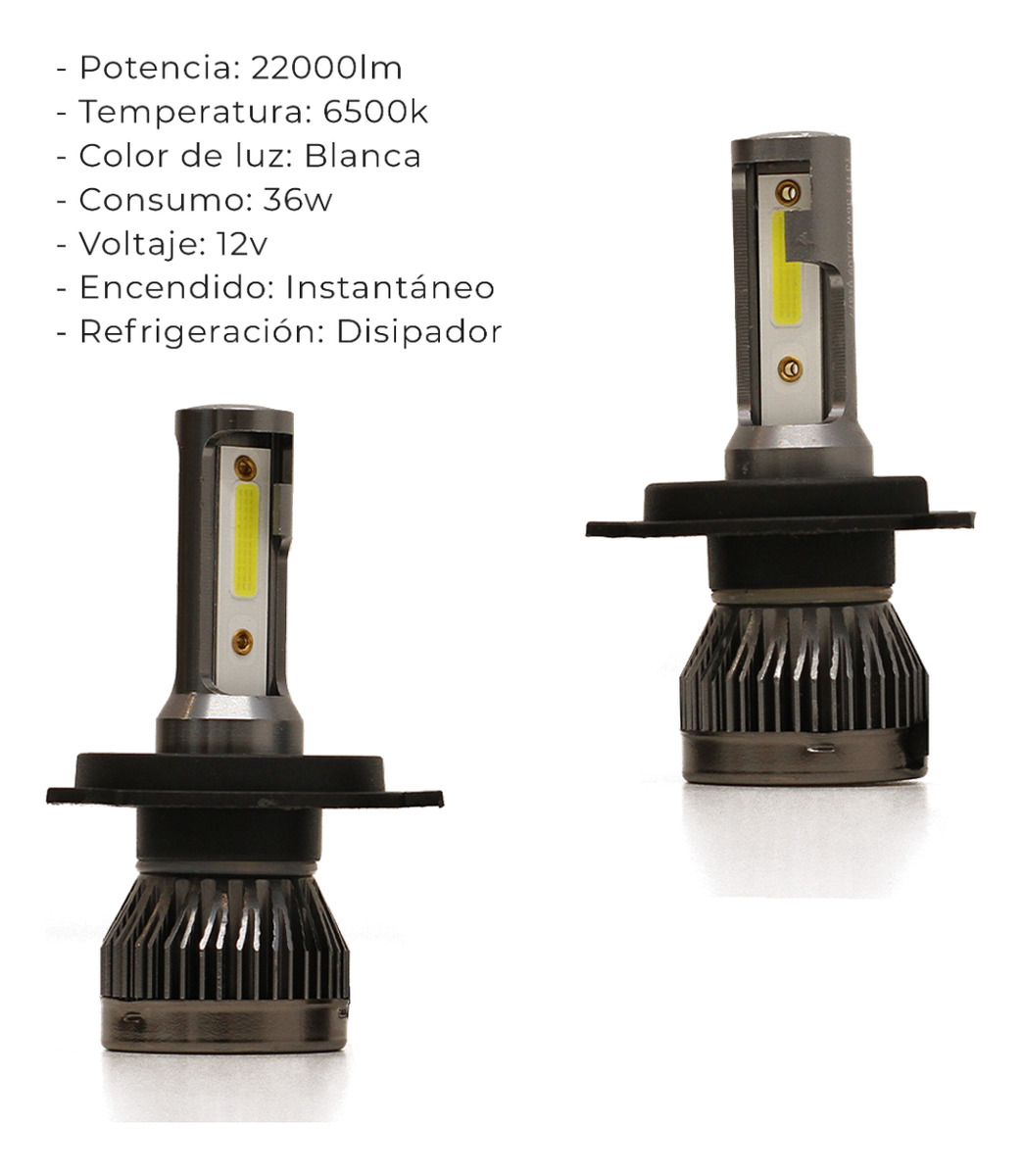 Kit de faros auxiliares camineros con lámparas LED H1