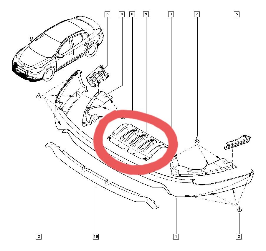 Soporte Paragolpe Renault Fluence Il Megane Ill Original