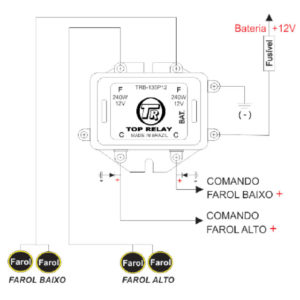 RELAY TRB 135P12 UNIV. DOBLE LUCES 12V REFORZADO