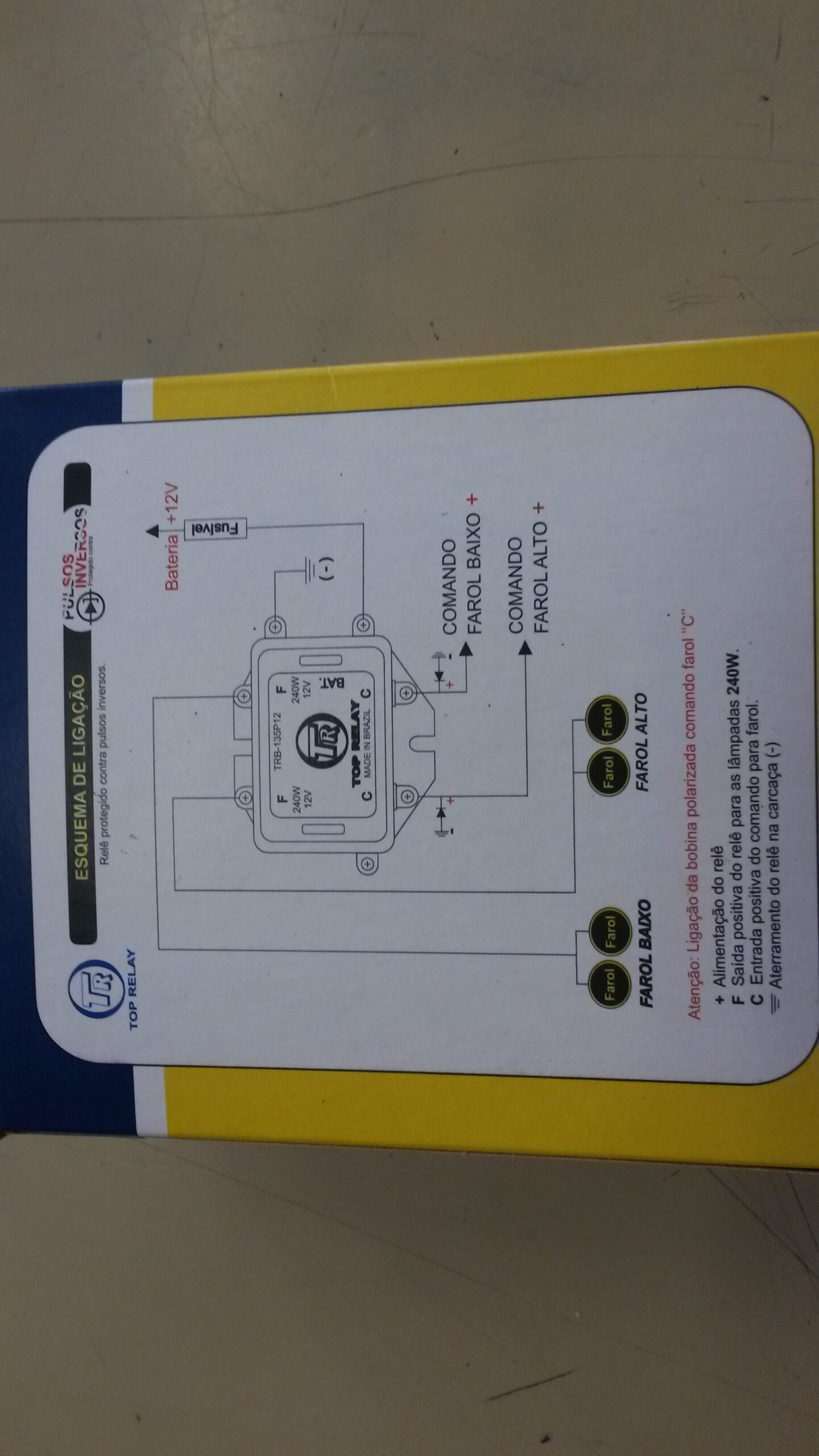 RELAY TRB 135P12 UNIV. DOBLE LUCES 12V REFORZADO