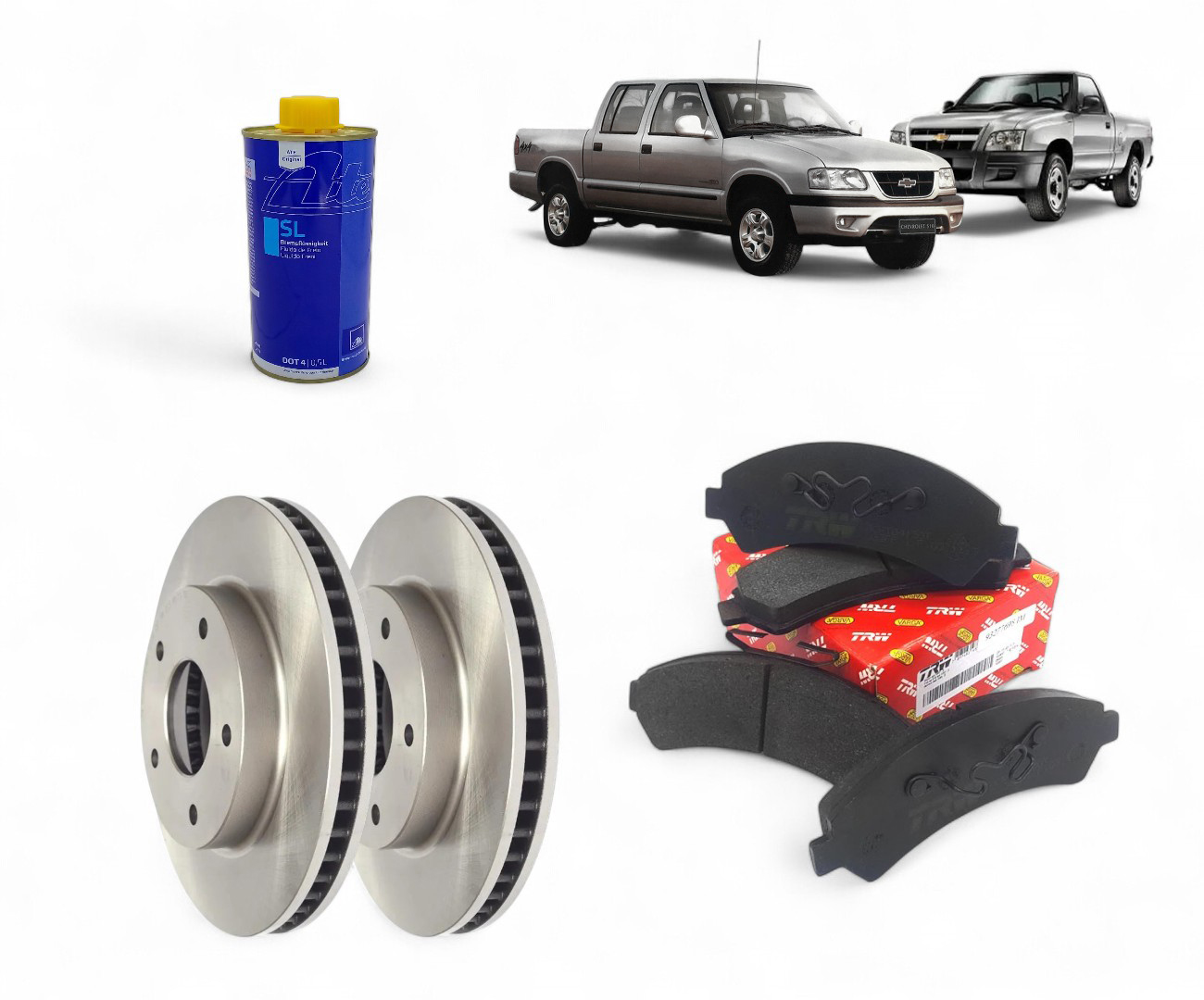 KIT DISCOS Y PASTILLAS S10 4X4 (97/04)