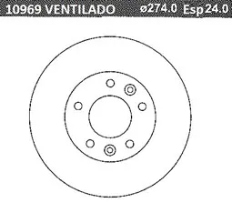 DISCO FRENO (274mm) DEL KIA CARNIVAL 99