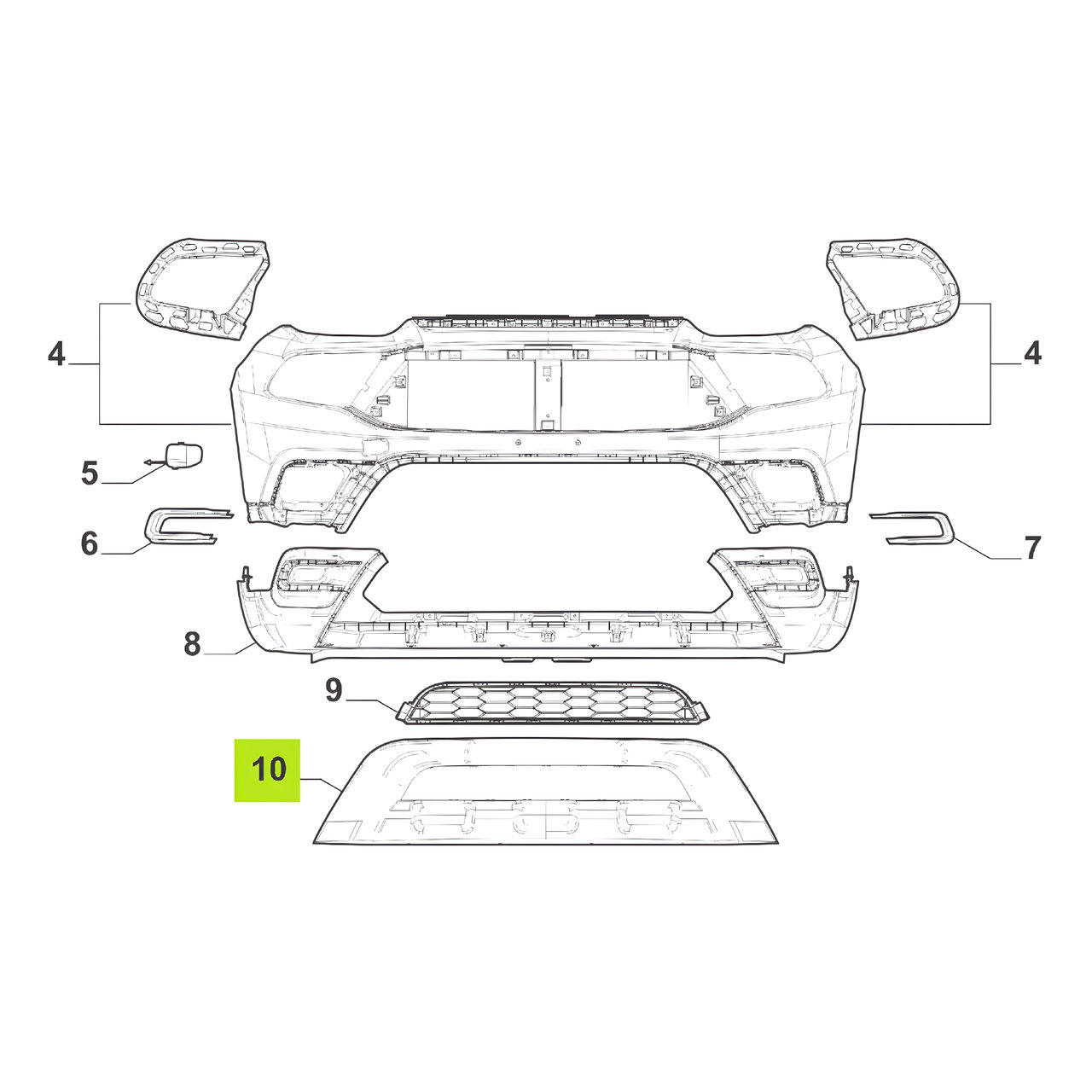 SPOILER PARAGOLPE DELT. -ORIGINAL