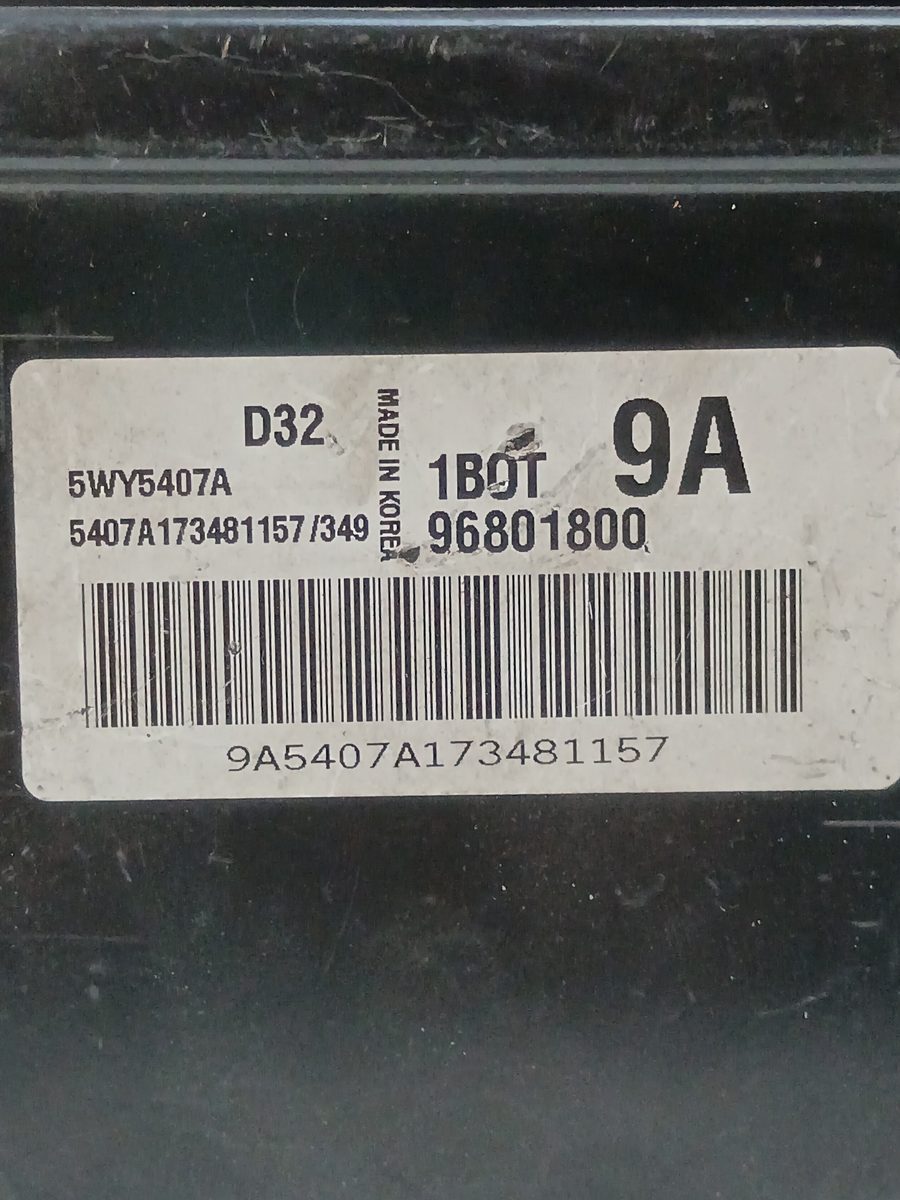 Centralita Motor Uce Chevrolet Spark 2005-2011 S 0.8L 38kW 96801800