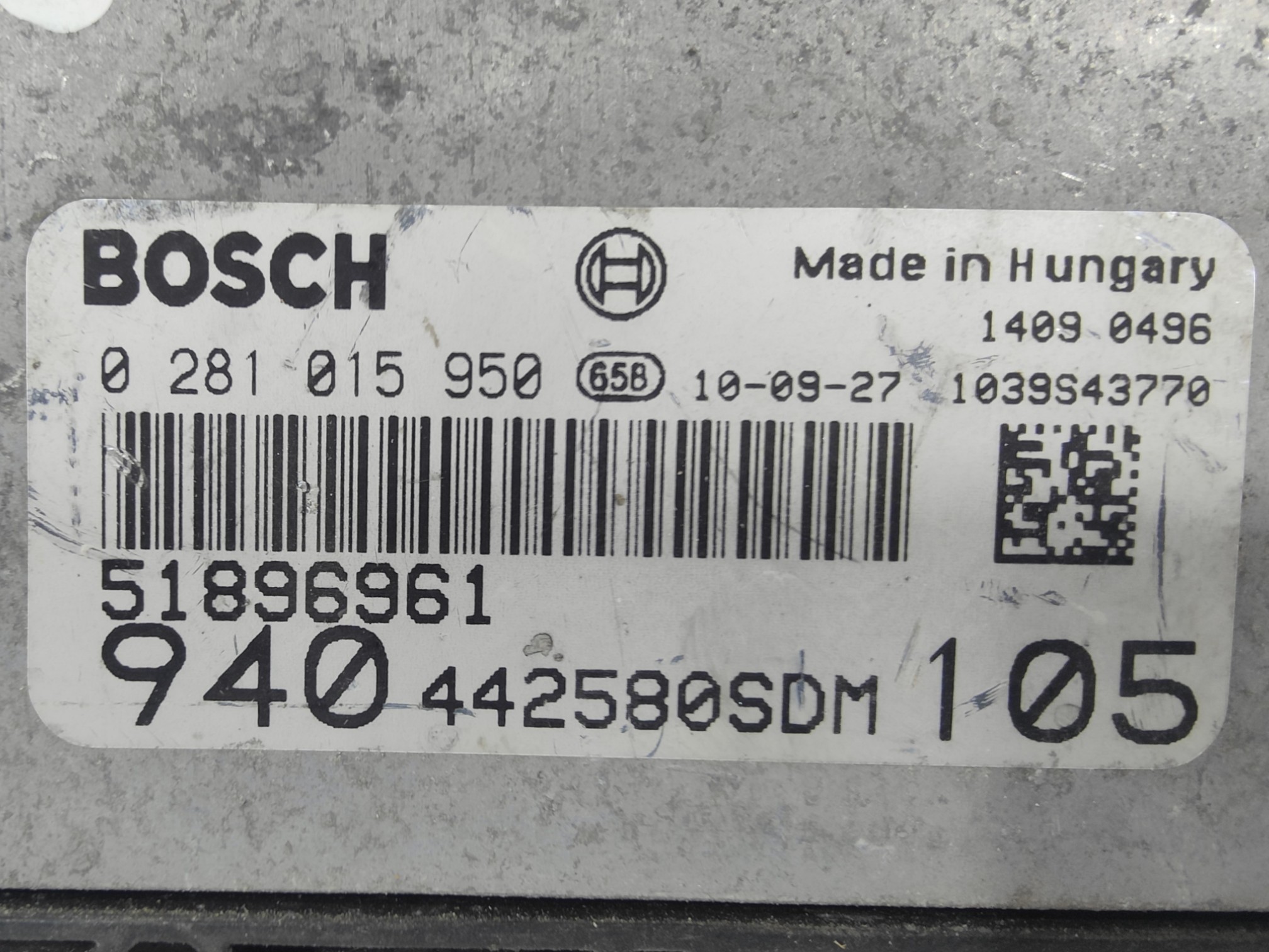 ECU de motor Alfa Romeo Giulietta 1.6 JTDm 105hp 2010, Ref: 8224-K3B7