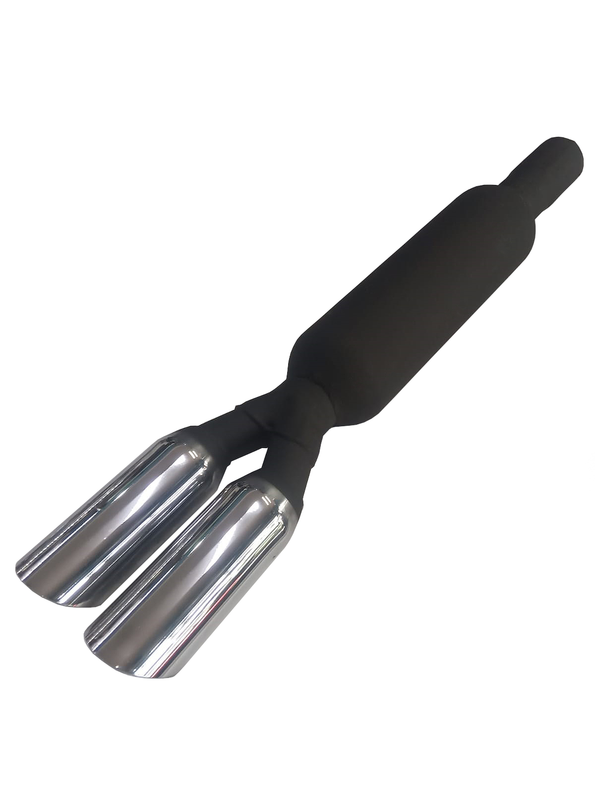 Tubo de escape cromado doble