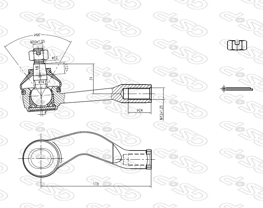 PUNTERO IZQ DAIHATSU-FAW-GEELY-LIFAN-FOTON AYD