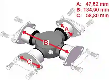 CRUCETA 47.62mm FORD/VW U400 5-279X