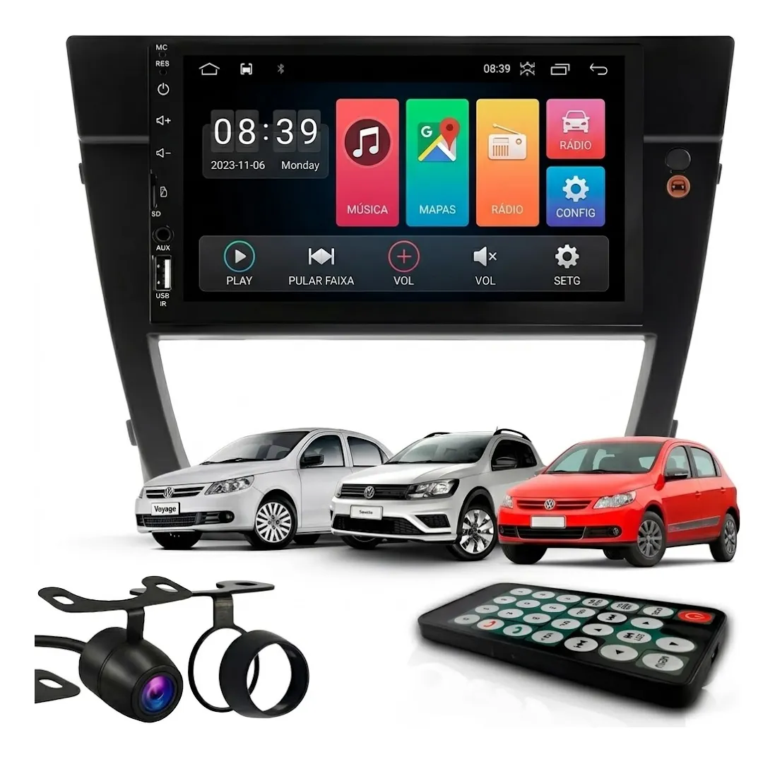 Kit Central Multimedia 2 DIN con Cámara Trasera
