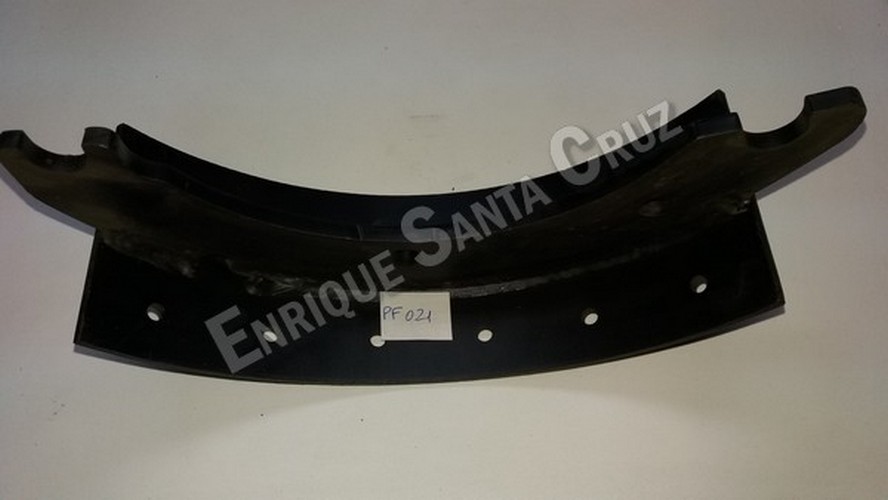 Patín de freno de tambor sin cinta de 4 pulgadas con un nervio