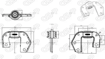 SOPORTE B/TENSORA DER GM CORSA 94 (VIKINGO)