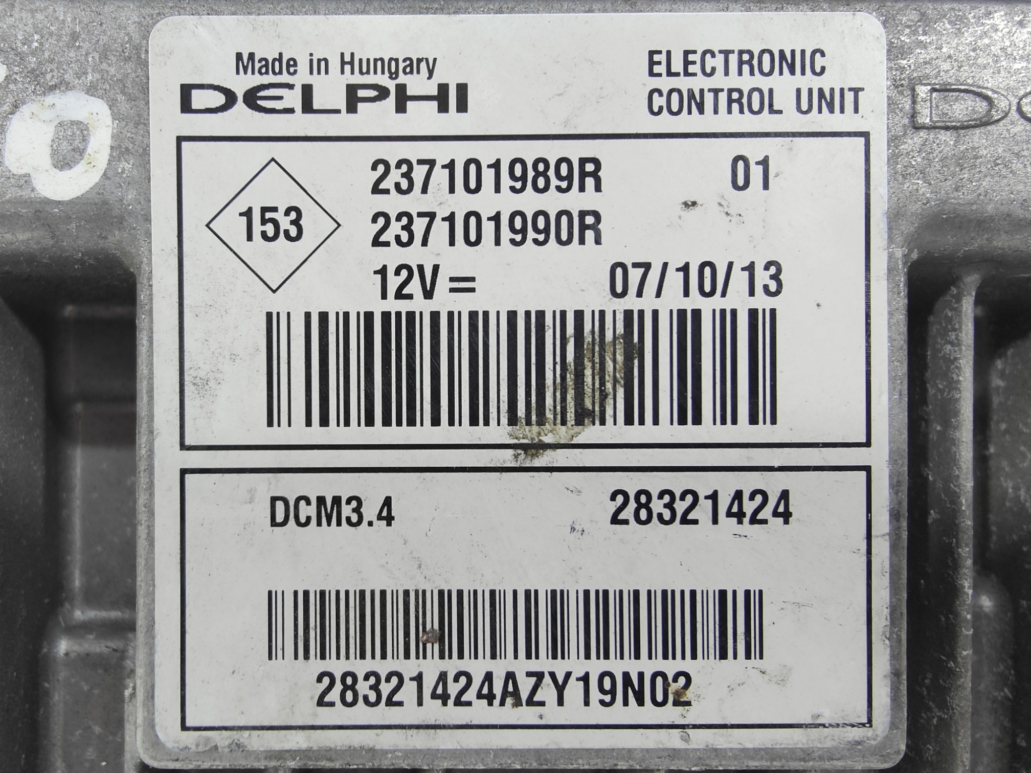 ECU de motor Renault CLIO 1.5 DCI , Ref: 8328-K3B10