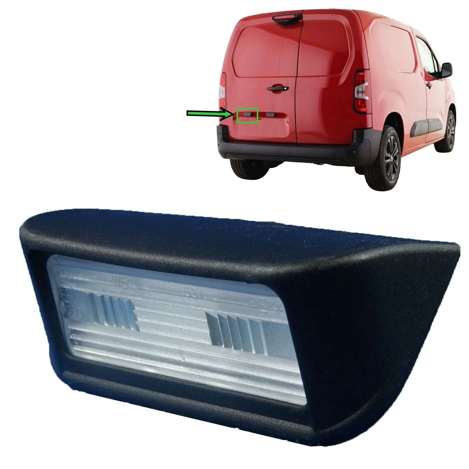 FARO MATRICULA PEUGEOT CITROEN PARTNER BERLINGO B9 K9 ORIGINAL [ORIGINAL PSA]