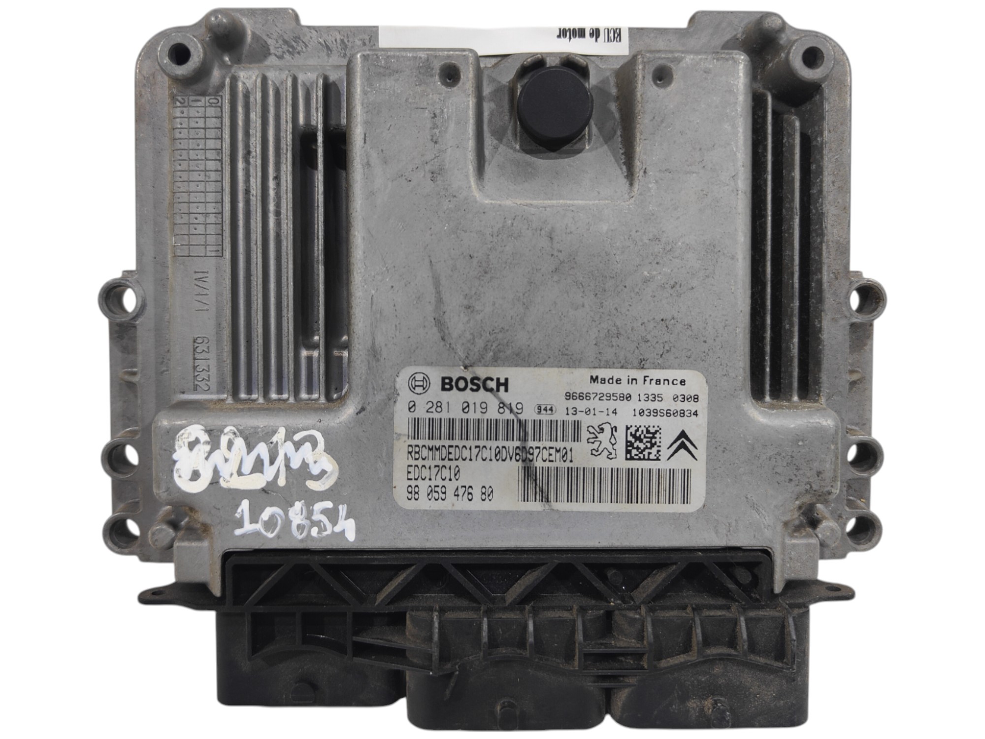 ECU de motor Peugeot Citroen 1.6 HDI 2013, Ref: 10854-K3B1