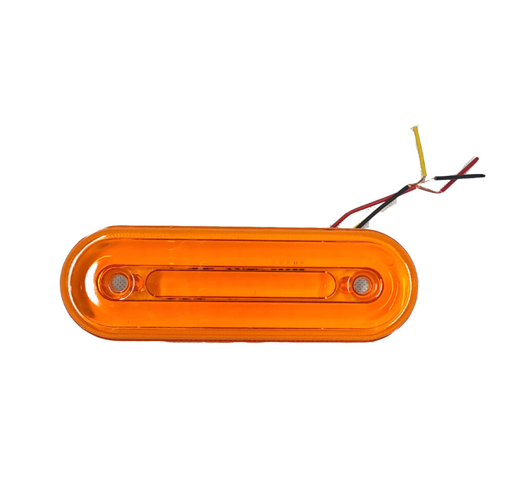 FAROL - LATERAL OVALADO 24V AMBAR 14X5CM