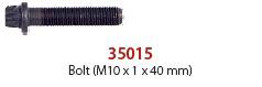 Tornillo de 10 x 1 x 40 milímetros